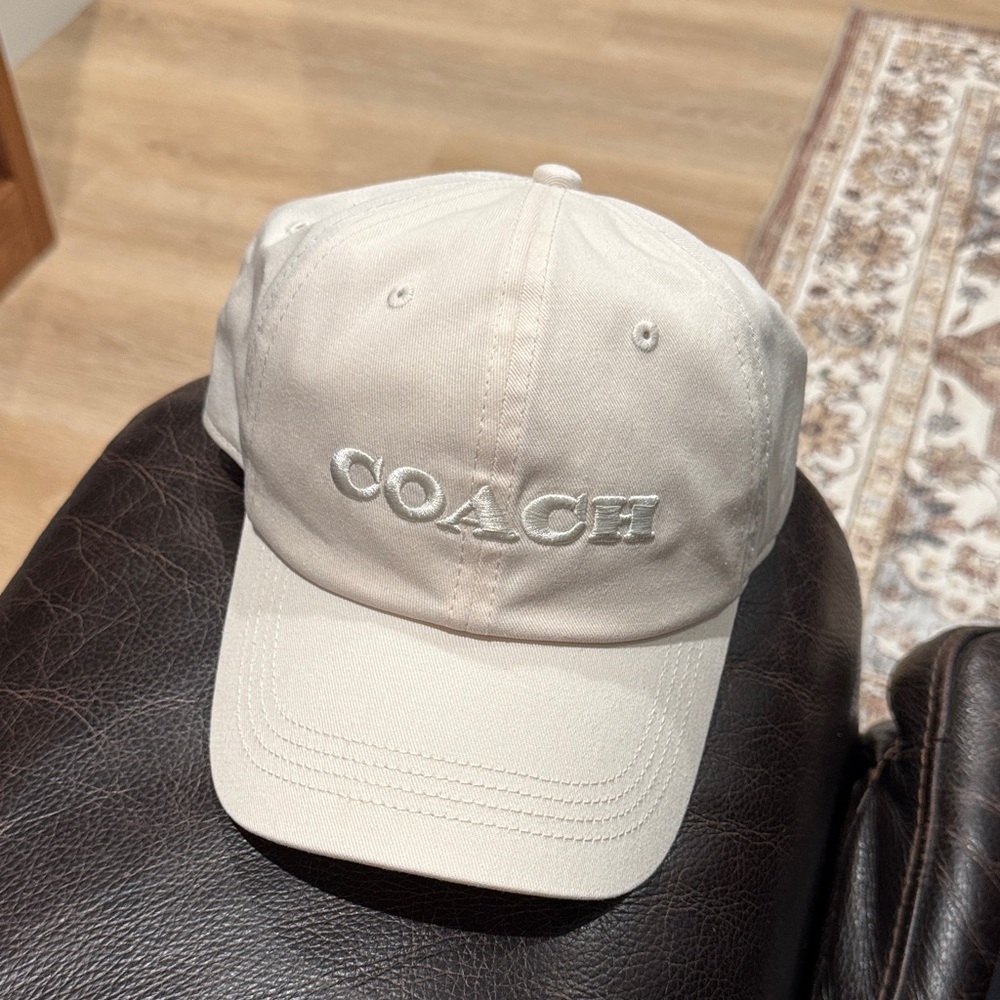 Coach Light Beige Cap Hat